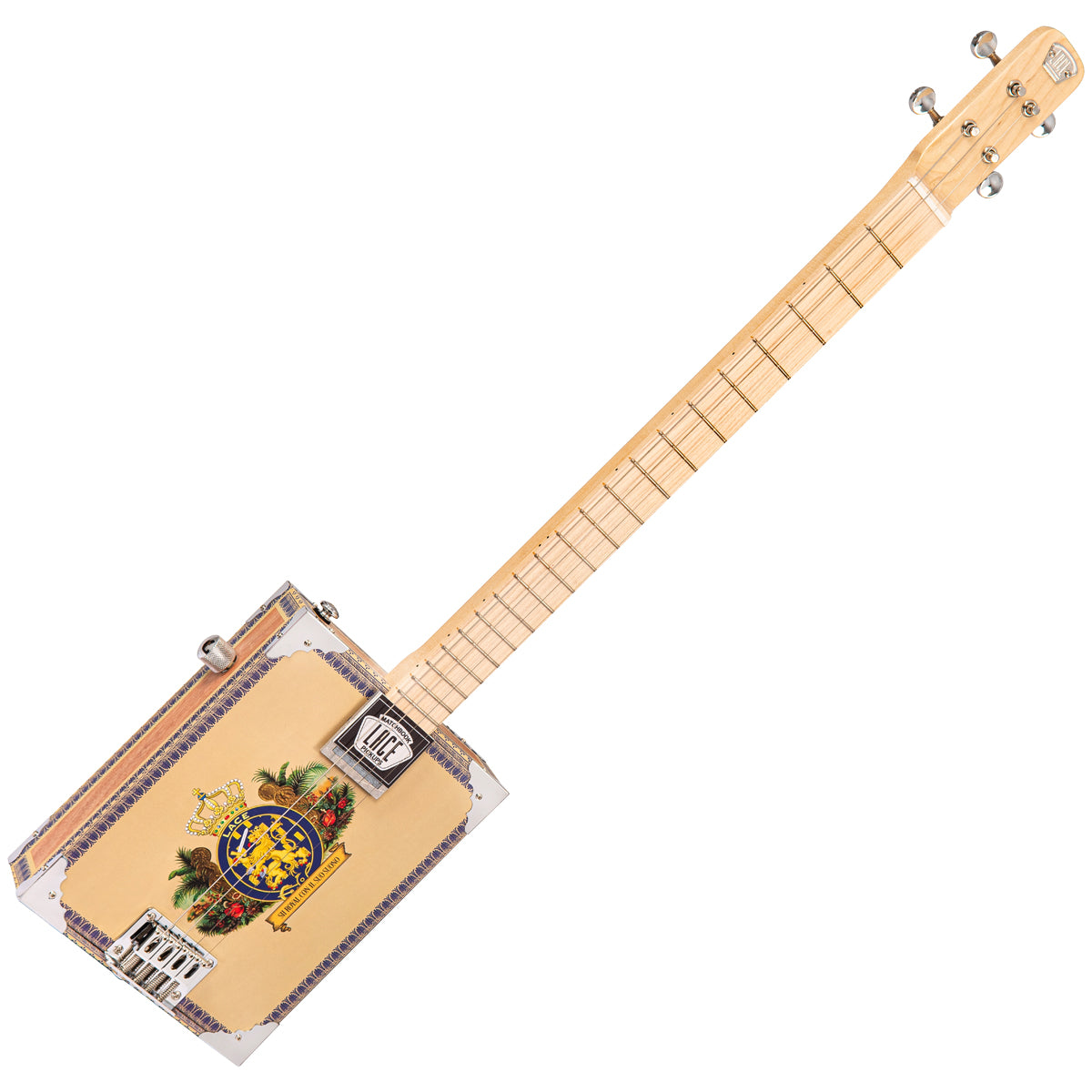 Lace Cigar Box Electric Guitar 4 String Royalty