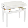 Kinsman Adjustable Piano Bench ~ Polished Gloss White