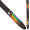 Perri's 2.5" Leather Guitar Strap ~ Pink Floyd Dark Side Prism Colour Drip