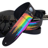 Perri's 2.5" Leather Guitar Strap ~ Pink Floyd Dark Side Prism Colour Drip