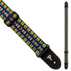 Perri's 2" Retro Hootenanny Poly Guitar Strap ~ Blue Yellow Red