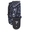 Perri's 2" Fabric Guitar Strap ~ Black Bandana