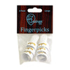 D'Andrea Large Finger Pick Pack ~ White ~ 6 Picks