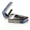 Thalia Exotic Series Shell Collection Capo ~ Black Chrome with Blue Abalone Inlay