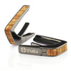 Thalia Exotic Series Wood Collection Capo ~ Black Chrome with AAA Hawaiian Koa Inlay