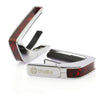 Thalia Exotic Series Shell Collection Capo ~ Chrome with Crimson Paua Inlay