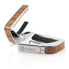 Thalia Exotic Series Wood Collection Capo ~ Chrome with Sapele Inlay