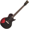 Vintage V120 ICON Electric Guitar ~ Distressed Black Over Cherry Red