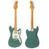 Metallic Sherwood Green Vintage REVO Series 'Colt HH Twin Hardtail' Guitar 