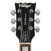 Vintage REVO Series 'Custom Supreme Baritone VI' Semi-Acoustic Guitar ~ Tobacco Sunburst