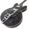 Boulevard Black Vintage VSA500B ReIssued Semi Acoustic Guitar with Bigsby