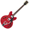 Cherry Red Vintage VSA500B ReIssued Semi Acoustic Guitar with Bigsby