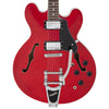 Cherry Red Vintage VSA500B ReIssued Semi Acoustic Guitar with Bigsby