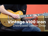 Vintage V100 ICON Electric Guitar ~ Distressed 'Lemon Drop'